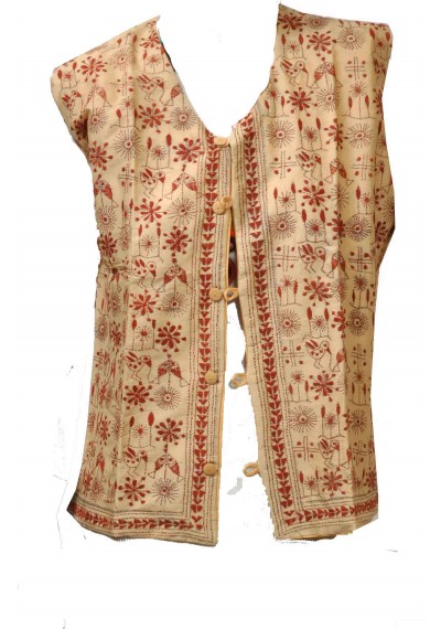 Kantha Tussar Silk Jacket